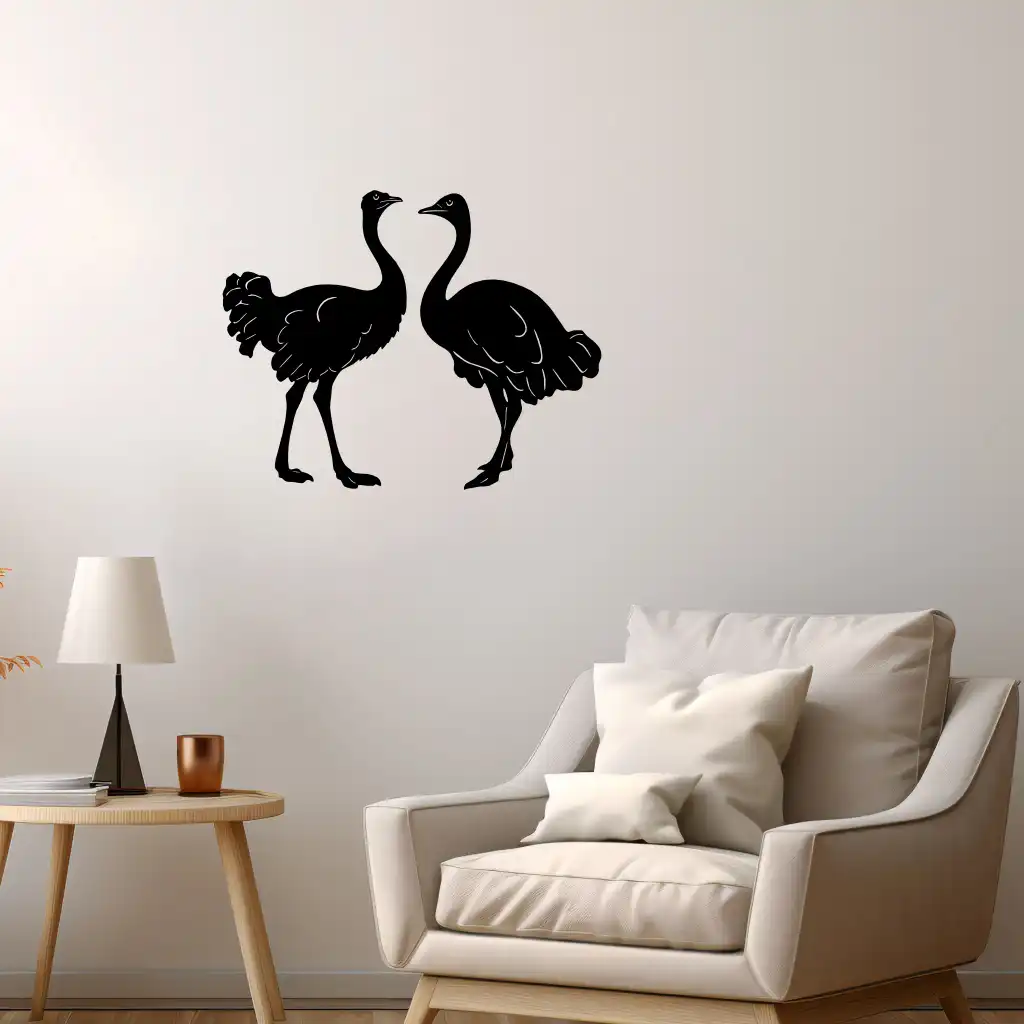 Ostriches - Wooden Wall Decor
