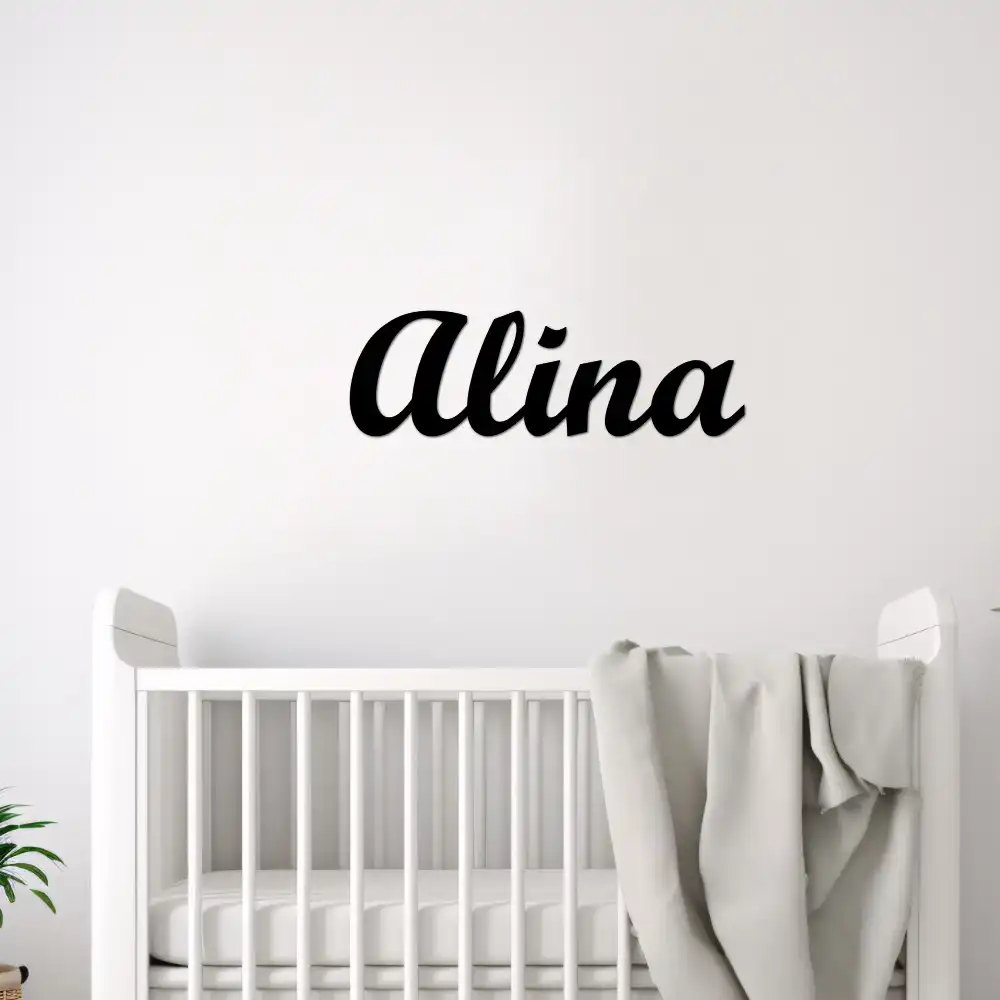 Name Sign - Wooden Wall Decor Font 4